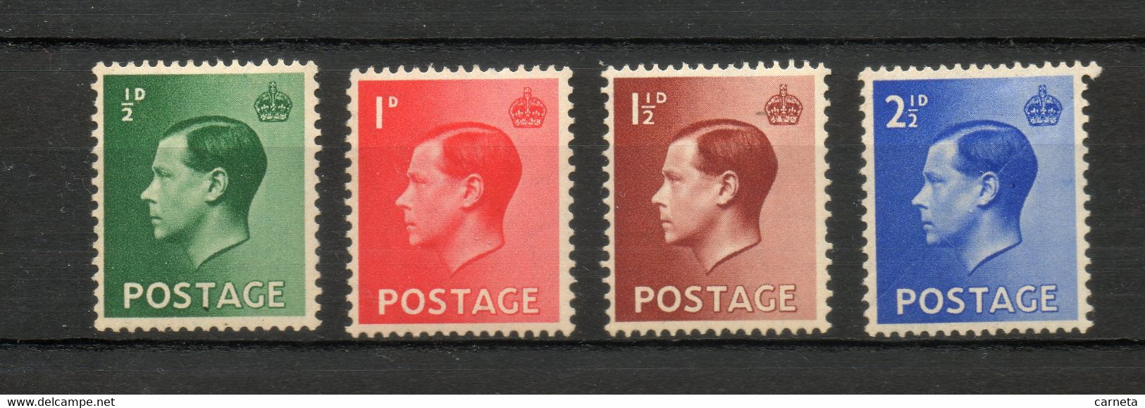 GRANDE BRETAGNE  N° 205 à 208   NEUFS AVEC CHARNIERES  COTE  1.75€   EDOUARD VIII  ROI  VOIR DESCRIPTION - Unused Stamps