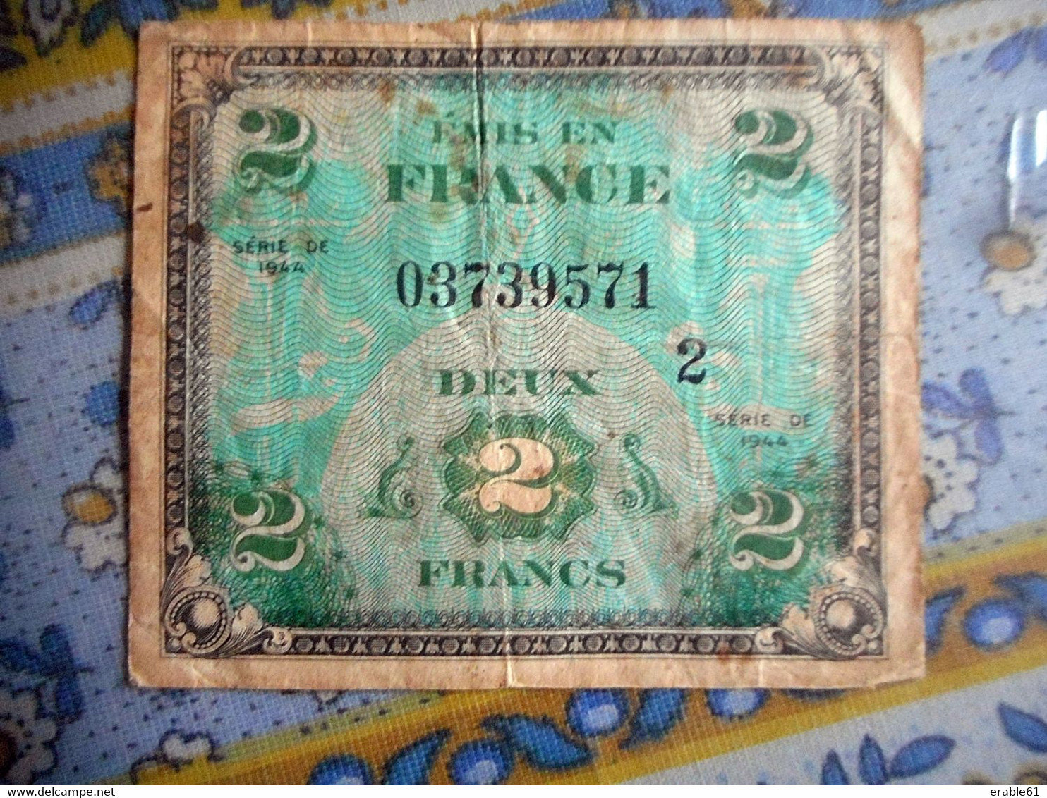 BILLET DEUX FRANCS Daté 1944 DRAPEAU - Unclassified