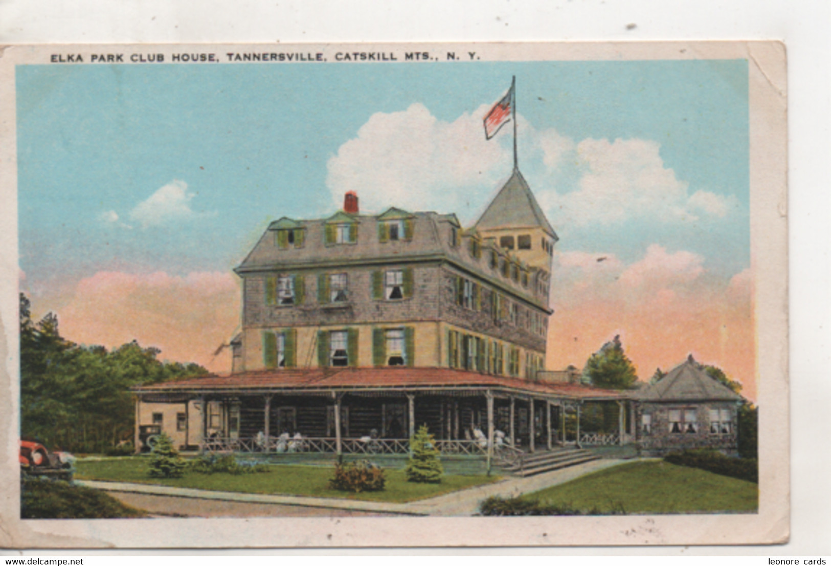 CPA.Etats-Unis.Elka Park Club House Tannersville 1923 - Catskills