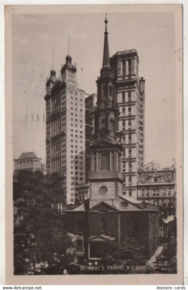 CPA.Etats-Unis.New York City St Paul's Chapel 1908 - Churches