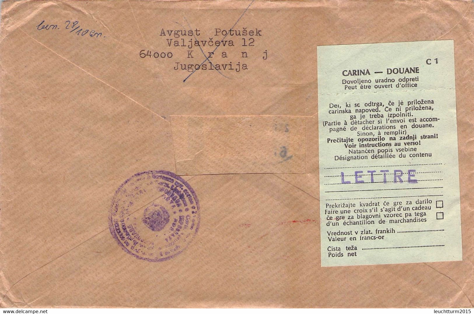 JUGOSLAVIJA - REGISTERED MAIL 1975 LJUBLJANA > ROSITZ/DDR / ZL315 - Briefe U. Dokumente