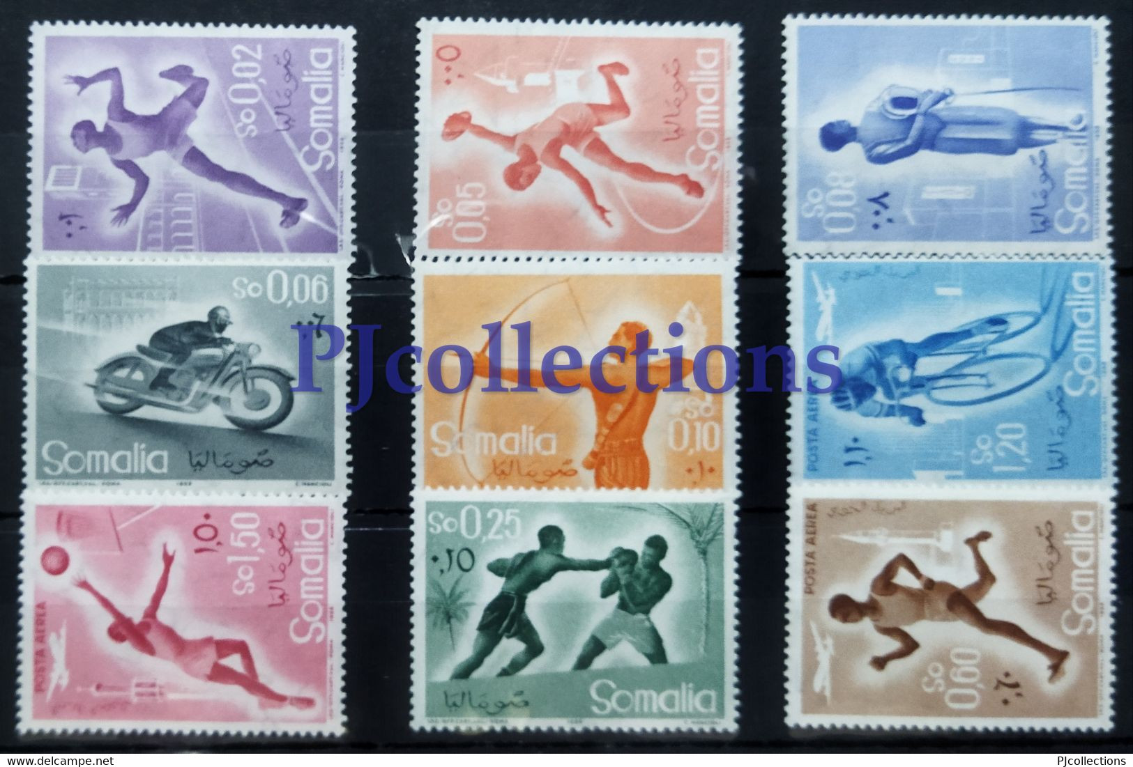 N451- SOMALIA 1958 SPORT - SPORTS PARTE DI SET- PART OF SET 9 STAMPS MLH - Somalie