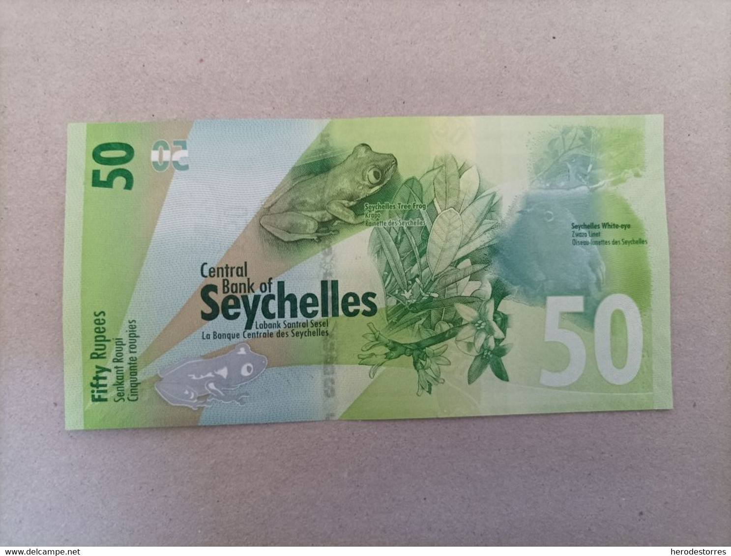 Billete De Seychelles De 50 Rupees, Año 2016, UNC - Seychellen