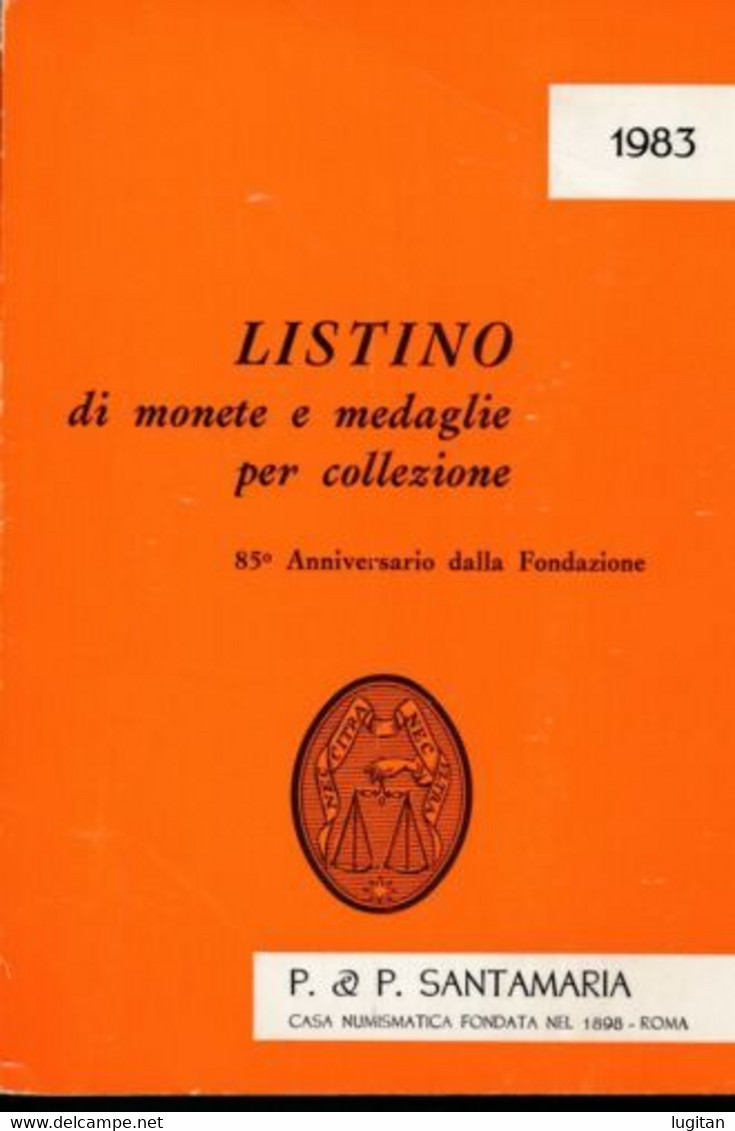 LISTINO MONETE E MEDAGLIE SANTAMARIA 1983 - Other & Unclassified