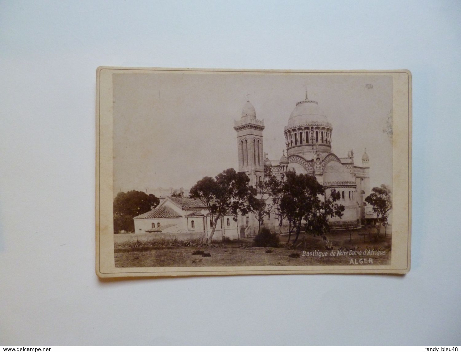 ALGER  -  Basilique De Notre Dame D'Afrique  -  Ancienne Photographie Vers 1880 Sur Cartonnage épais  -  Très Bon état - Algiers