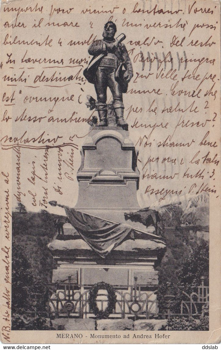 Merano (Bolzano) - Monumento Ad Andrea Hofer - Viaggiata 1935 - Merano