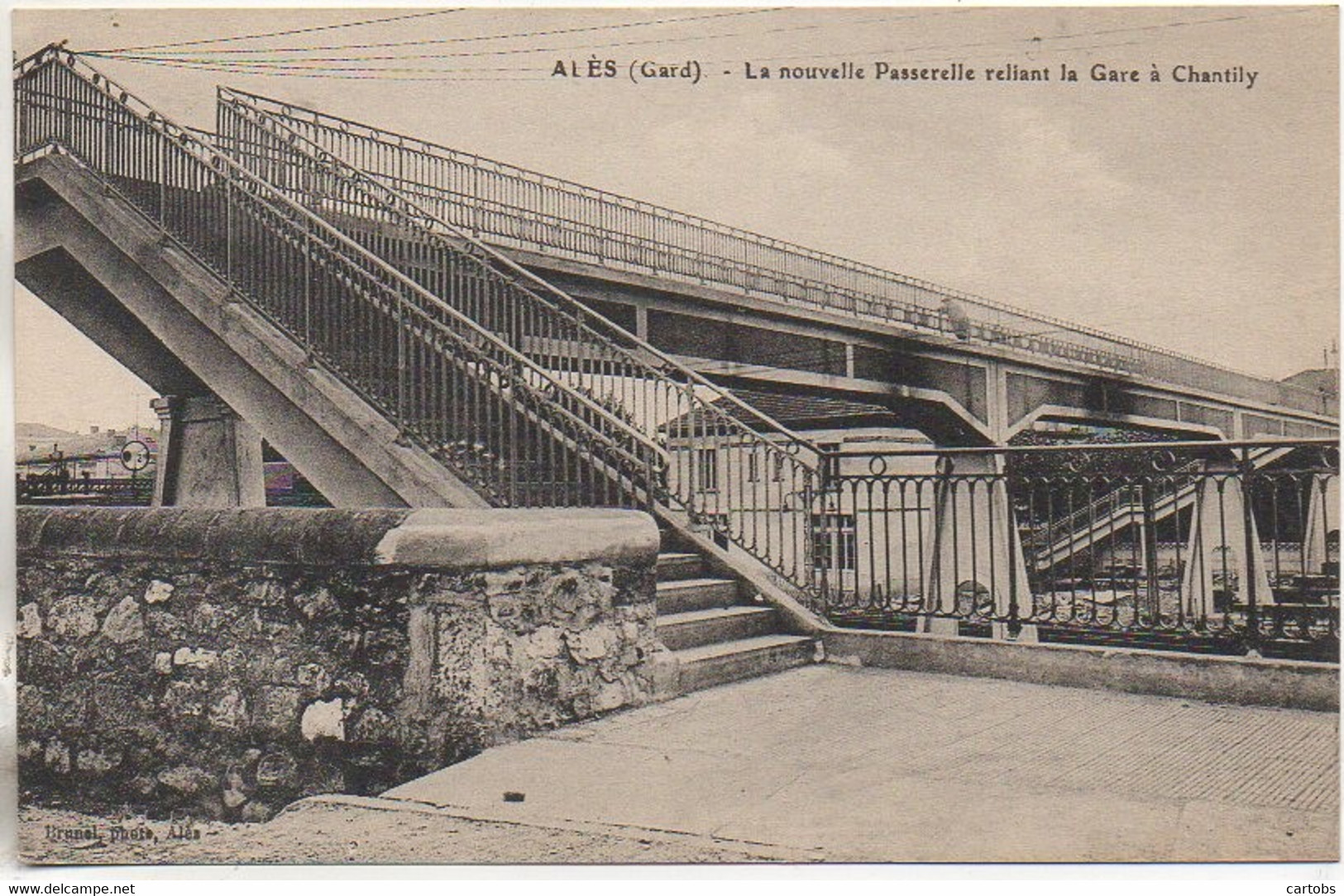 30 ALES  La Nouvelle Passerelle Reliant La Gare De Chantily - Alès