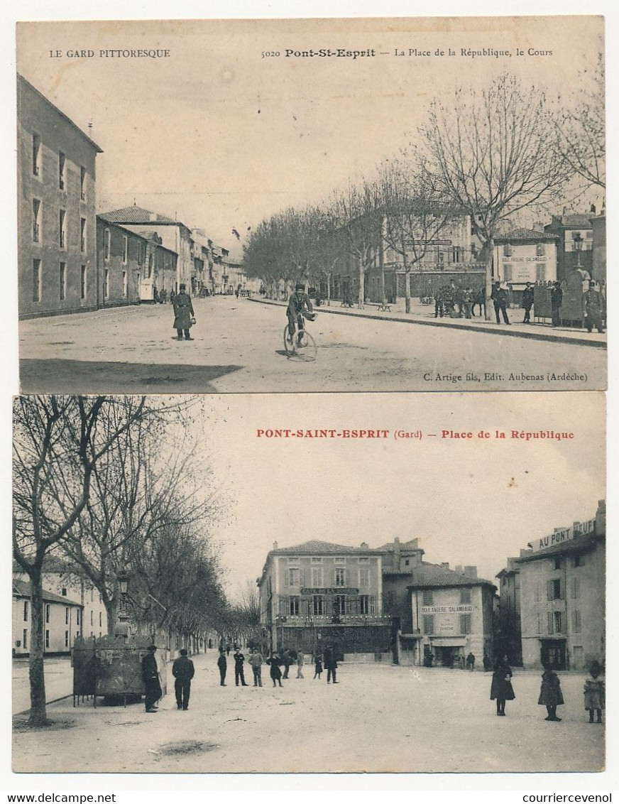 Lot 10 CPA - PONT SAINT-ESPRIT (Gard) - 10 CPA, Etat TTB Ayant Toutes Voyagé. Voir Les Scans - Pont-Saint-Esprit