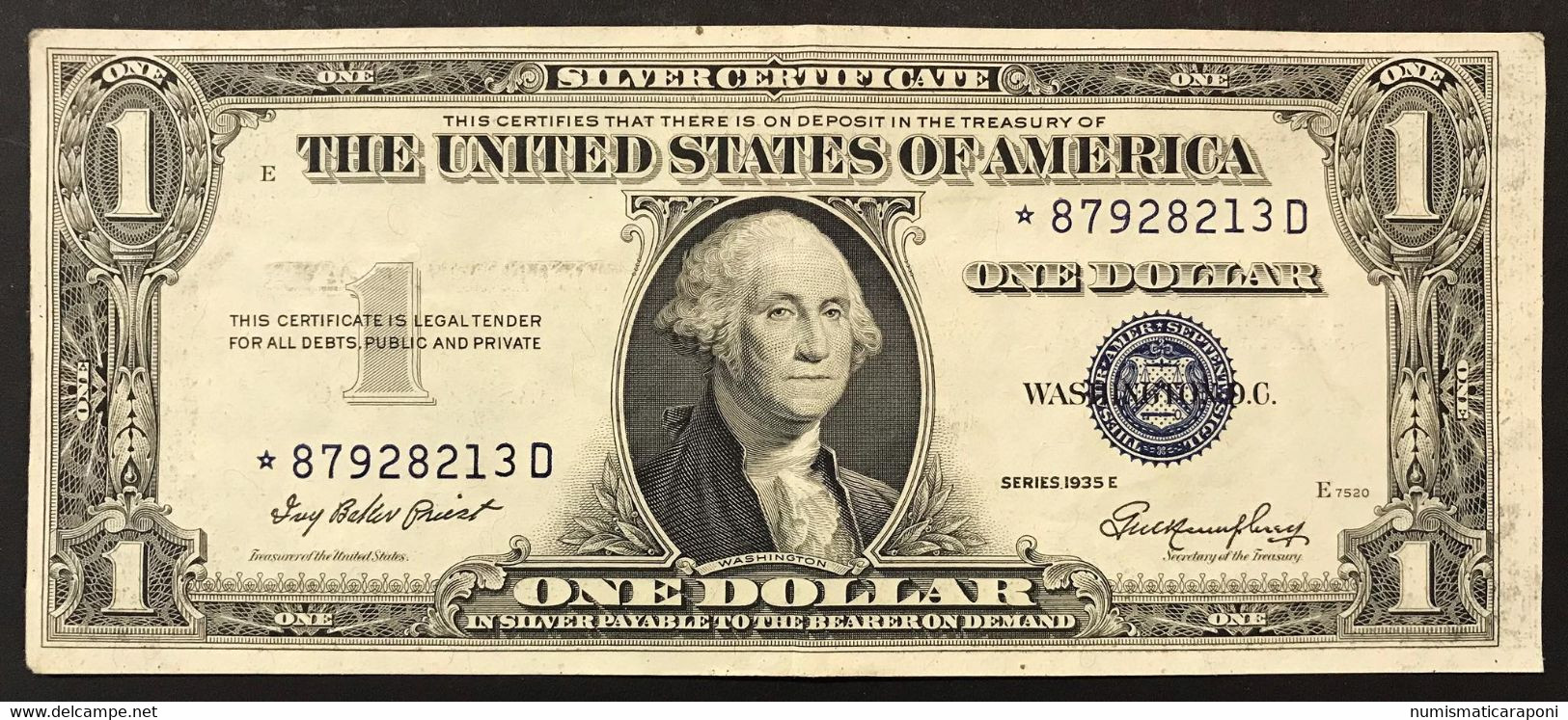 USA U.s.a. 1935 E Dollar $ Blue Seal Star Note Replacement Bel Bb+ Lotto.1511 - Billetes De La Reserva Federal (1914-1918)