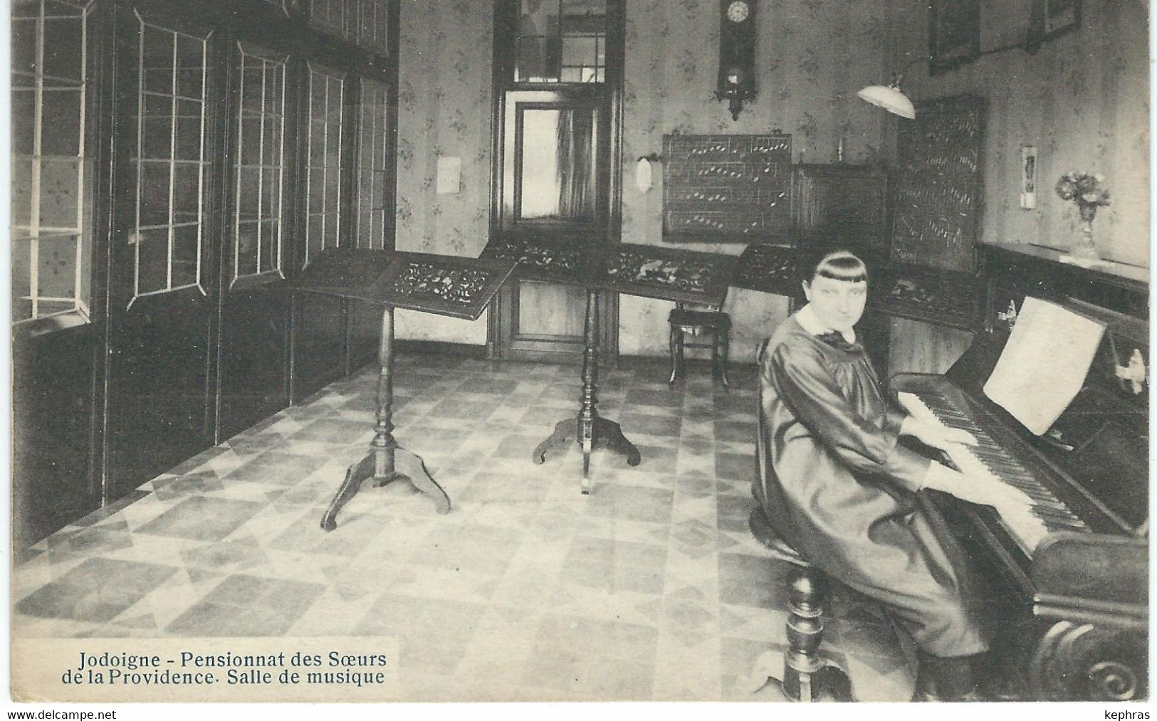 JODOIGNE : Pensionnat Des Soeurs De La Providence - Salle De Musique - RARE CPA - Cachet De La Poste 1919 - Geldenaken