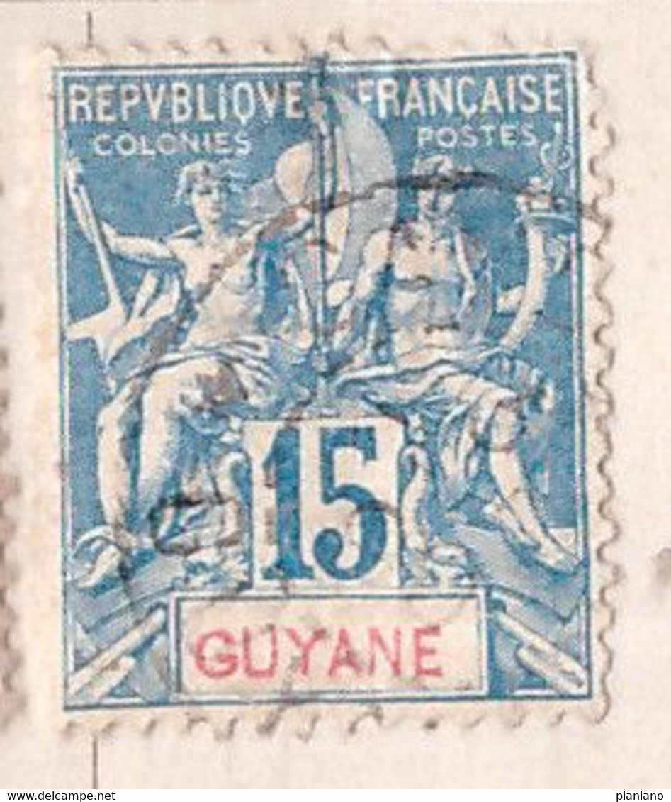 PIA - GUYANA FRANCESE  - 1892 : Allegoria - (Yv  35) - Used Stamps