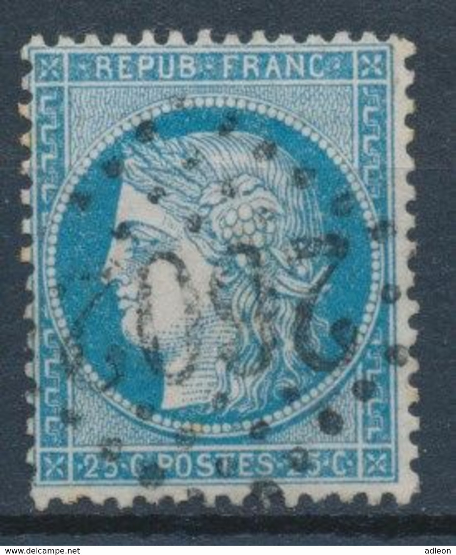 France-Type Cérès YT 60A - 25c Bleu Oblitération GC 2602 Nantes - 1871-1875 Cérès