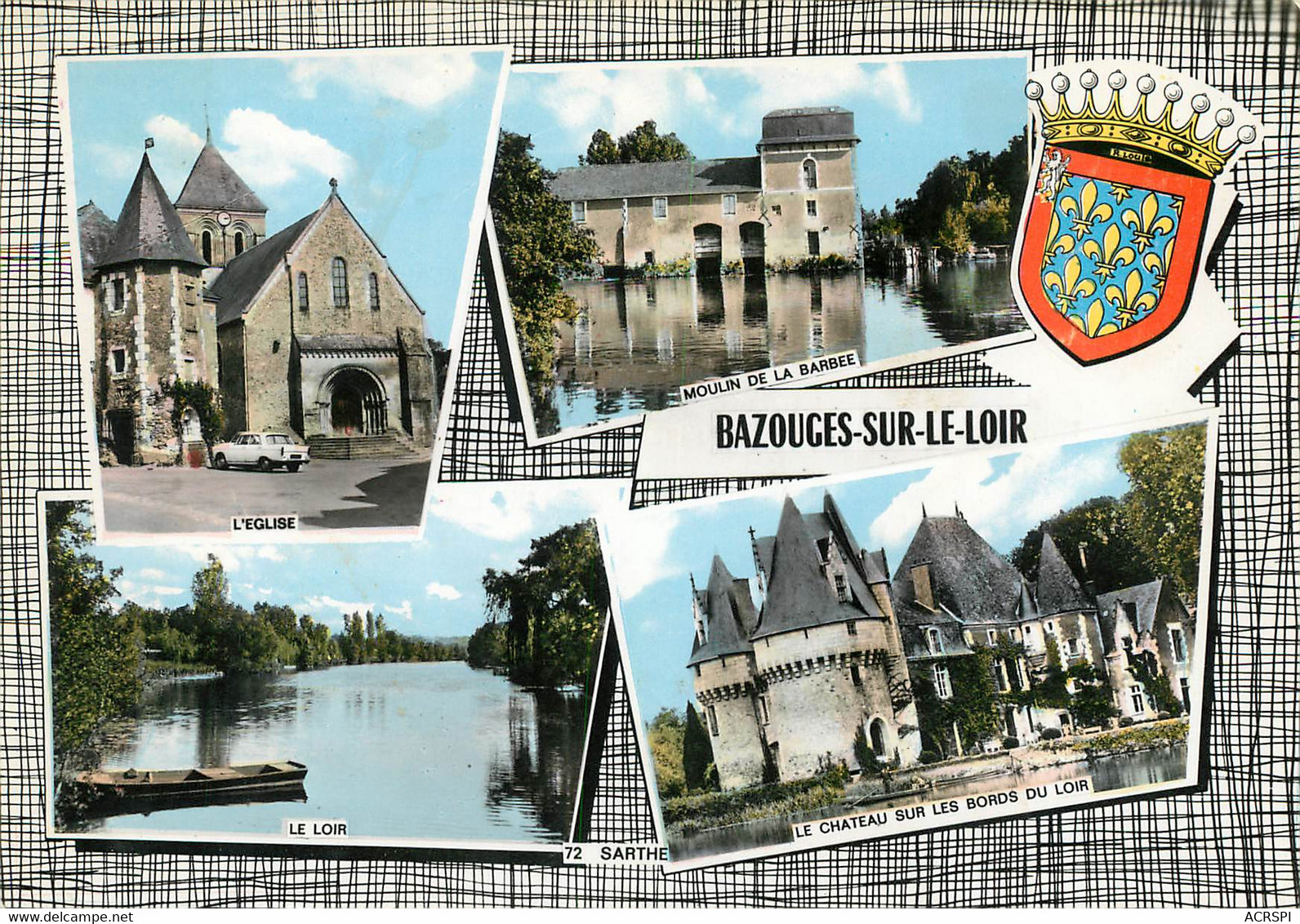 BAZOUGES SUR LE LOIR  Multivue Et Blason  26   (scan Recto-verso)MA2271Ter - Altri & Non Classificati