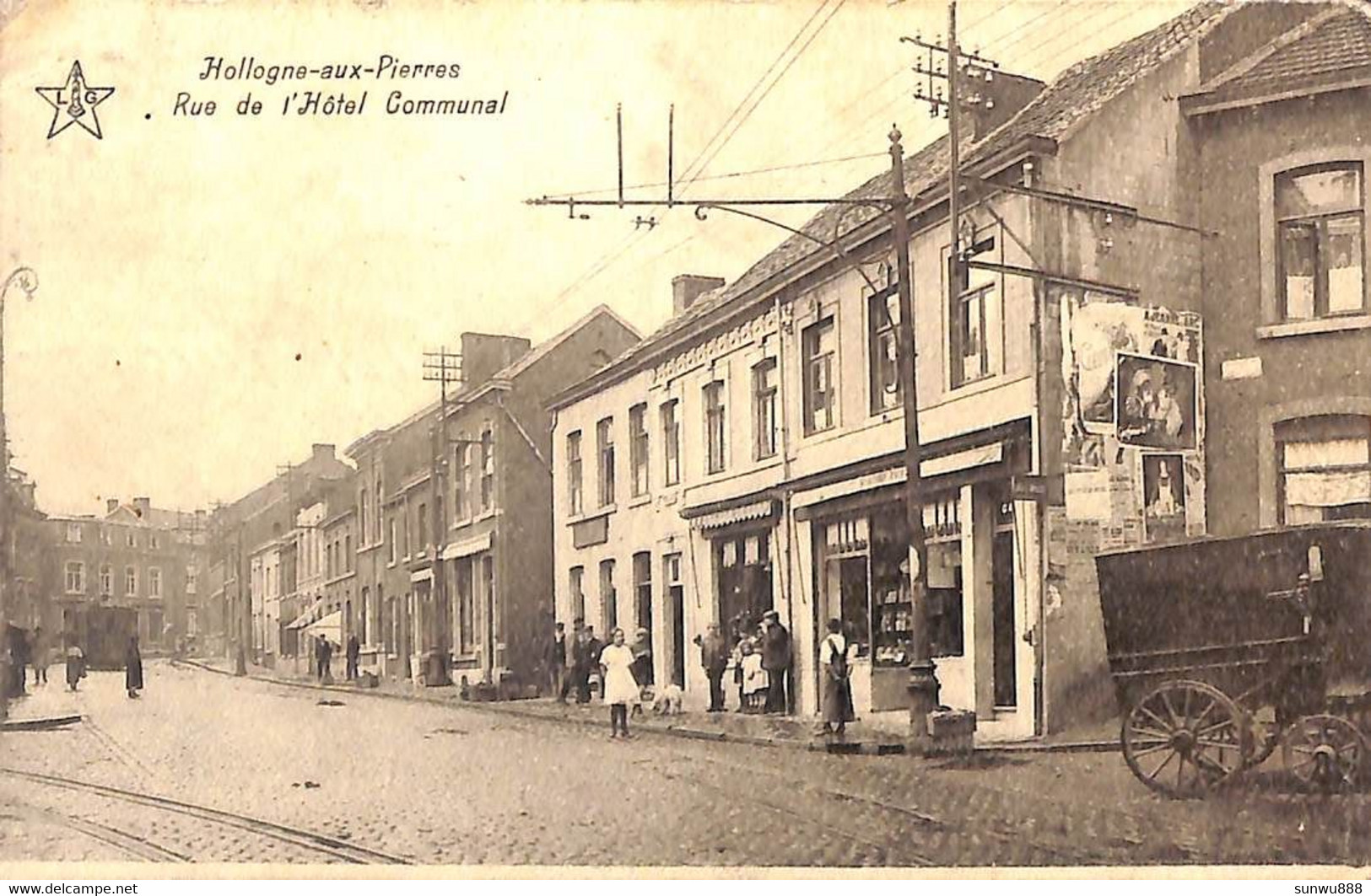 Hollogne-aux-Pierres - Rue De L'Hôtel Communal (animée, Edit A. Albert-Paulus) - Grâce-Hollogne