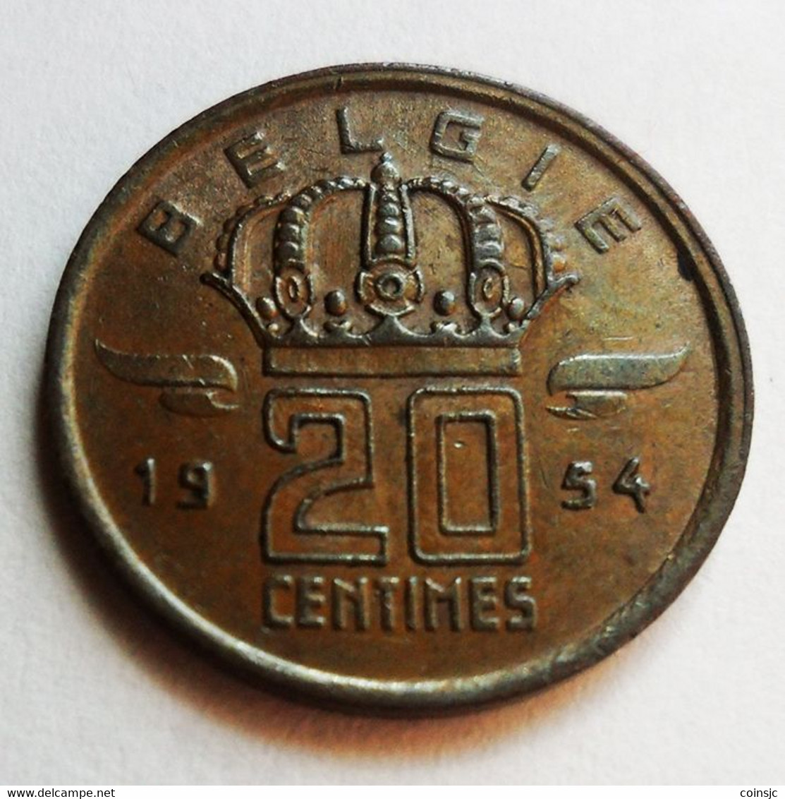 BELGIUM - 20 Centimes - 1954 - 20 Cents