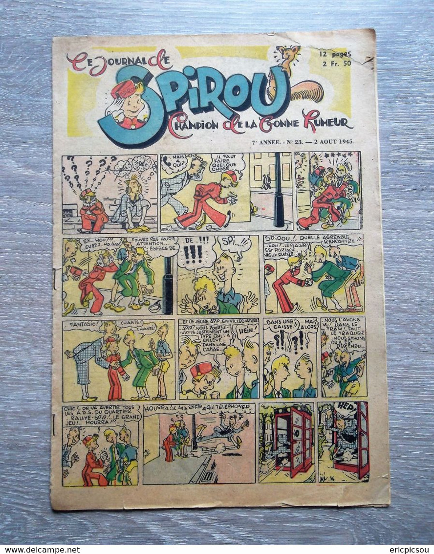 Spirou ( Le Journal ) N23 1945 - Spirou Magazine