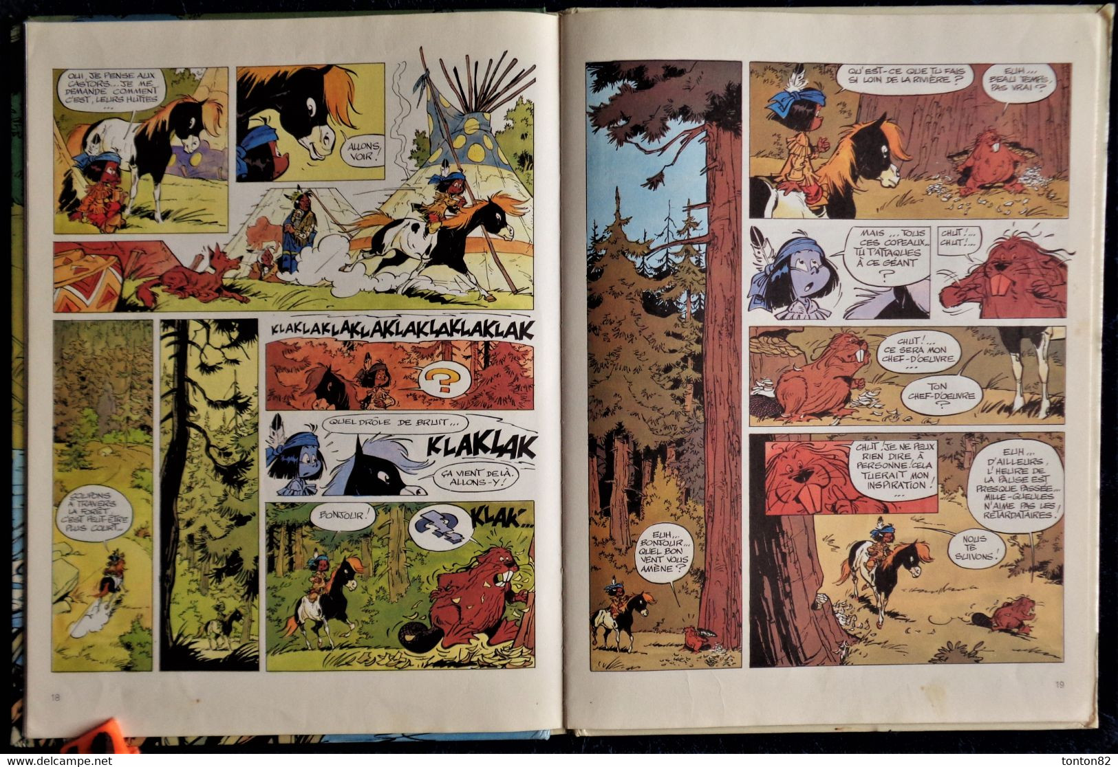 Derib + Job - YAKARI - N° 3 - Yakari chez les castors - Casterman - ( E.O. 1977 ) .