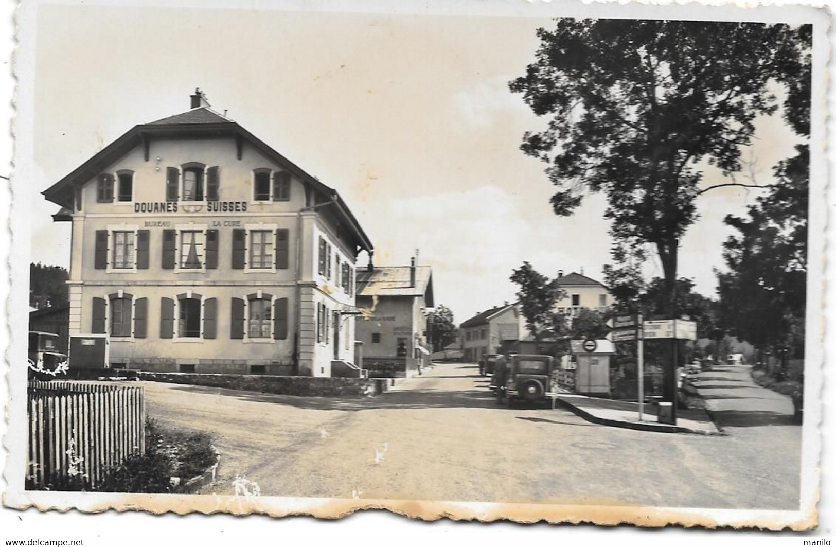 DOUANES SUISSES à LA CURE (LES ROUSSES) Jura  Frontière Franco-Suisse      Carte Photo Ed Seal R.E.CHAPALLAZ Lausanne - Douane