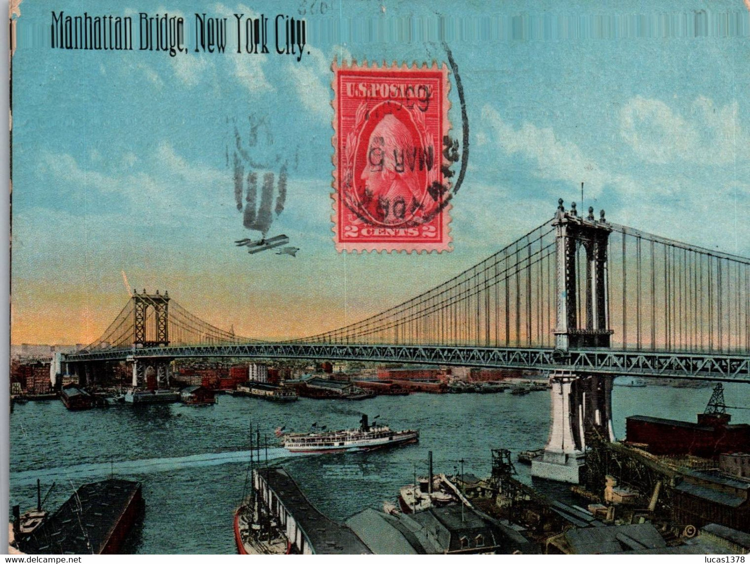 MANHATTAN BRIDGE / NEW  YORK CITY / BEL AFFRANCHISSEMENT 1921 - Manhattan