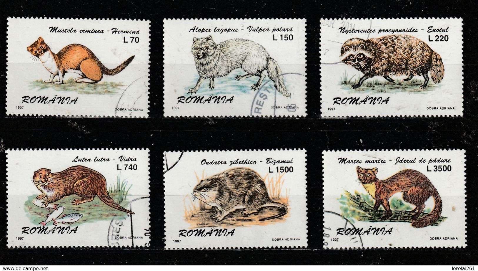 1997 - Animaux à La Fourrure Précieuse Mi No 5228/5233 - Gebraucht