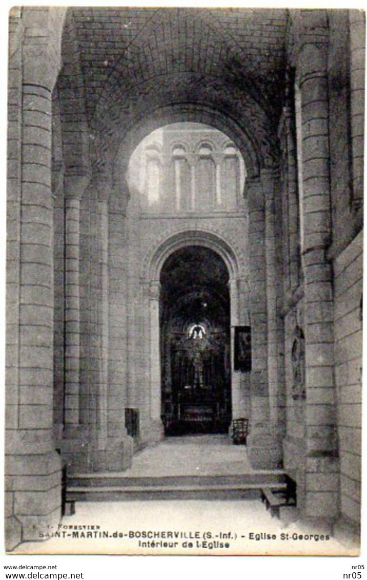 76 ( Seine Maritime ) - SAINT MARTIN De BOSCHERVILLE - Eglise St Georges - Interieur De L'Eglise - Saint-Martin-de-Boscherville