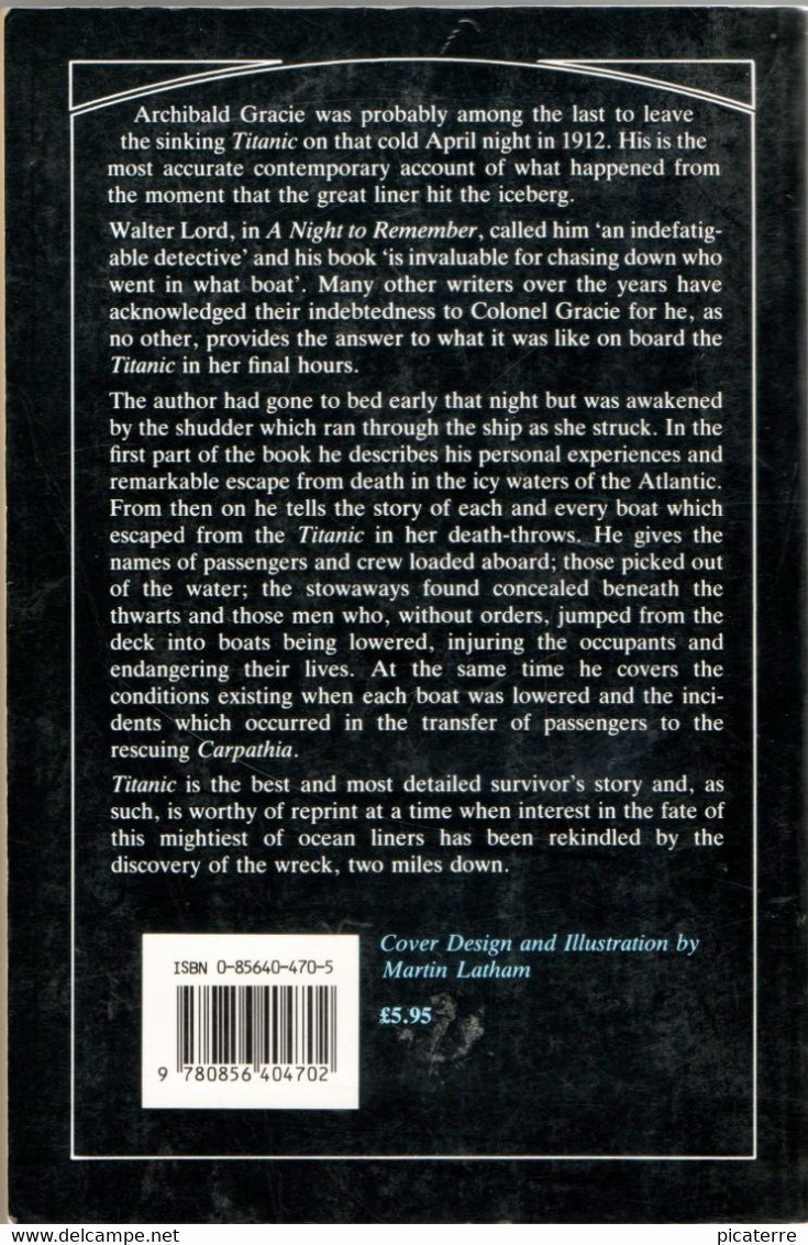 POST FREE UK -TITANIC- A Survivor's Story By Colonel Archibald Gracie- Illustrated Paperback 324 Pages 1991-POST FREE UK - Europe