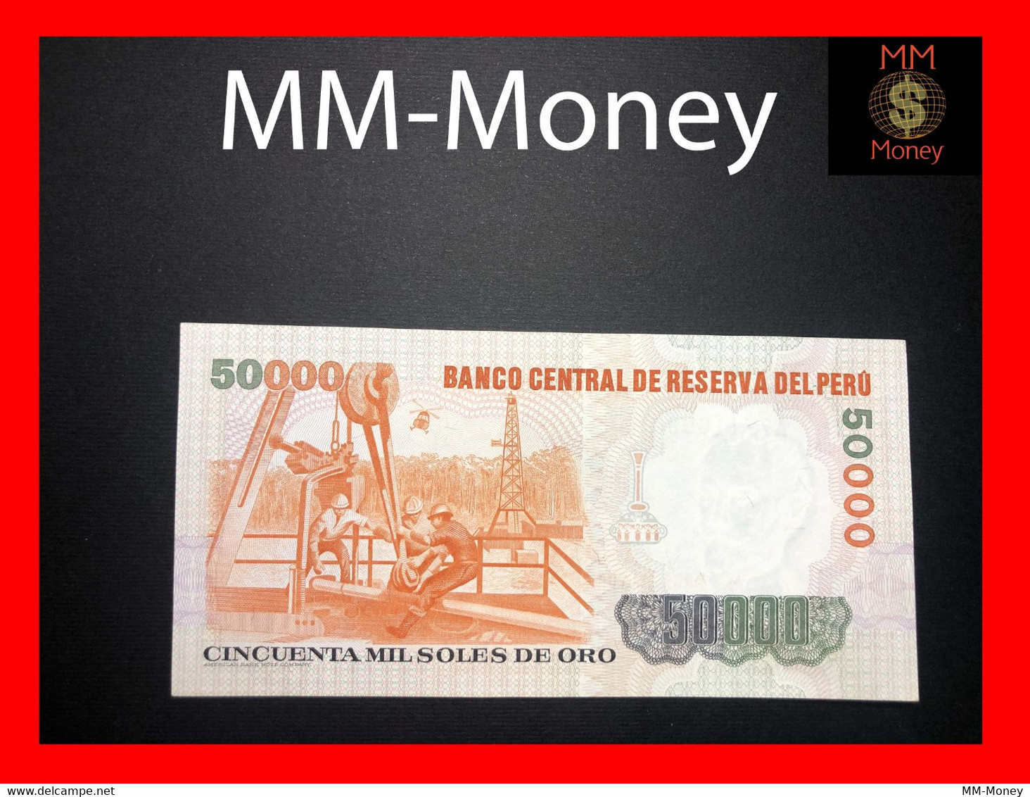 PERU  50.000  50000 Soles De Oro  2.11.1984  P. 125  "printer ABNC"    **scarce**  AU \ UNC - Peru