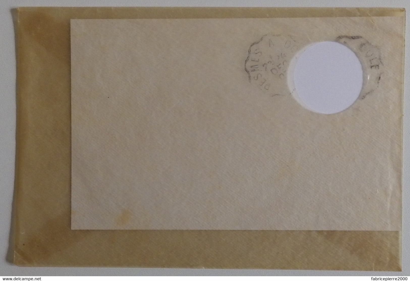 Enveloppe Mica à Fenêtre Pochette à Cartes Postales 1907 TBE Pesmes Dôle - Zakjes