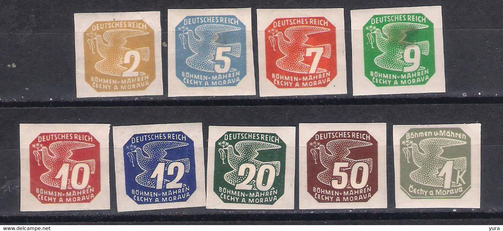 Lot 107  Bohemia And Moravia 1939 Mi Nr  41/50 Mint - Unused Stamps