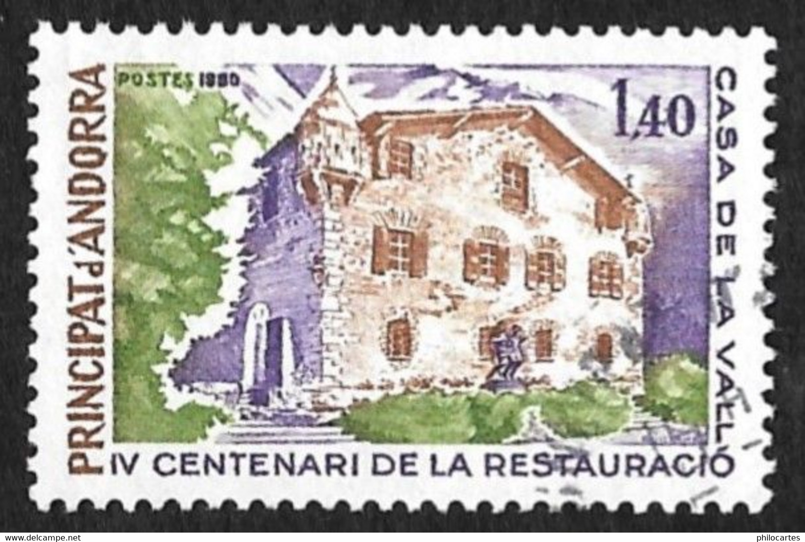 ANDORRE    1980-  Y&T  289 - Maison Des Vallées - Oblitéré - Usados