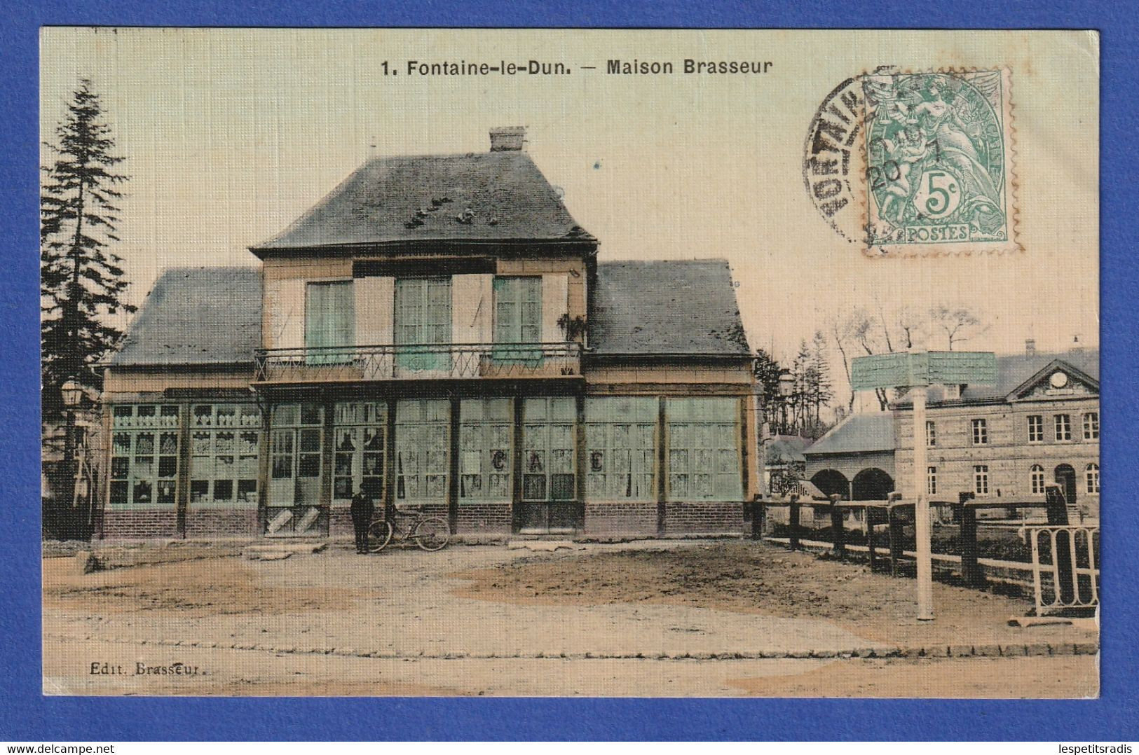 *****TRES RARE CPA 76 FONTAINE LE DUN - Maison Brasseur - Carte à Ce Jour Inédite Sur Delcampe - Fontaine Le Dun