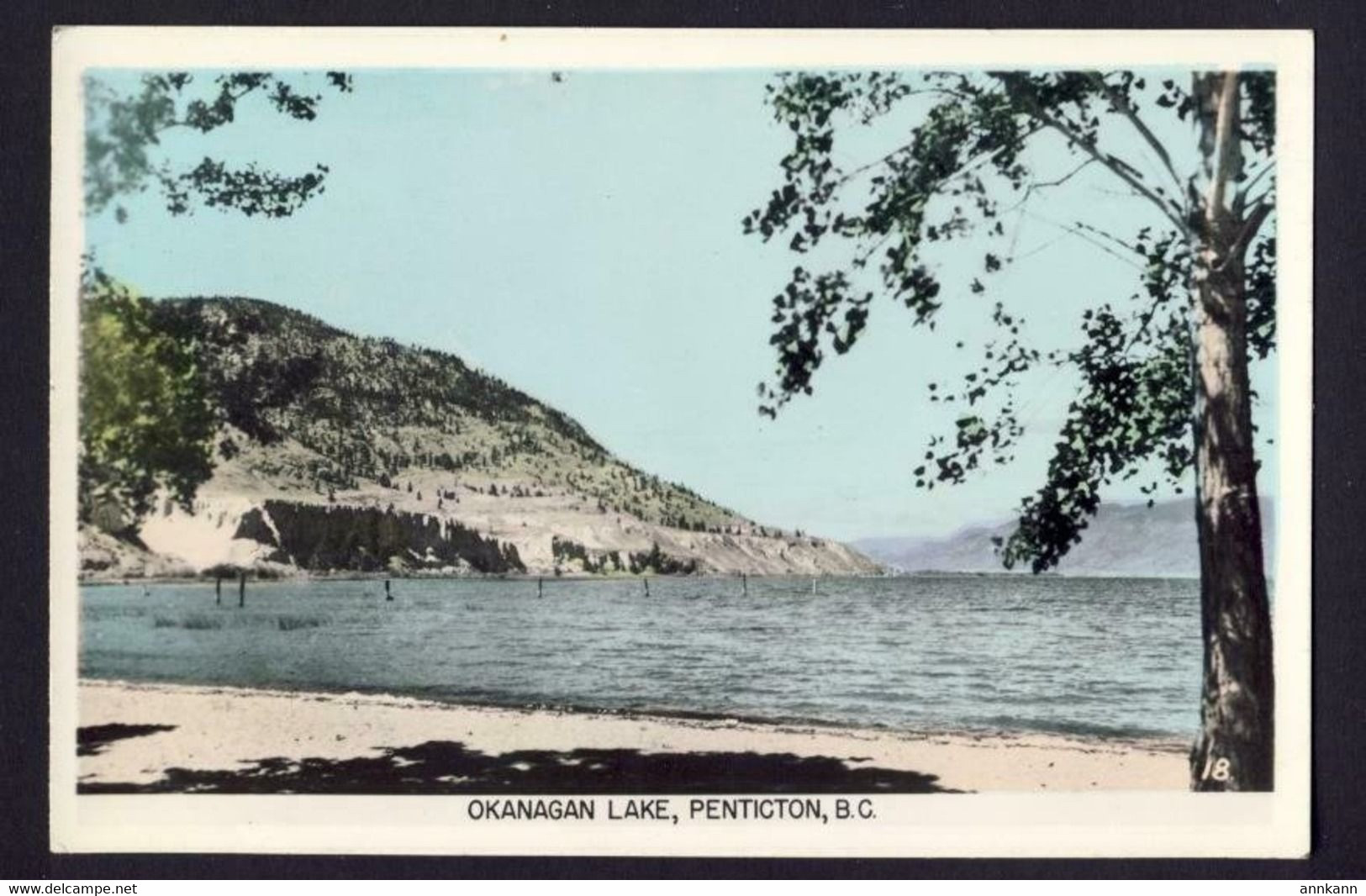 RPPC Okanagan Lake, Penticton B.C. #18 Cameo Photo Supplies Hand Tinted - Penticton