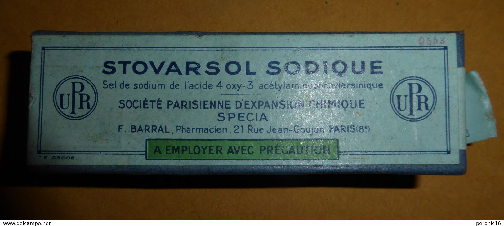 STOVARSOL SODIQUE : Boîte En Carton  UPR  (voir Scan) - Medical & Dental Equipment