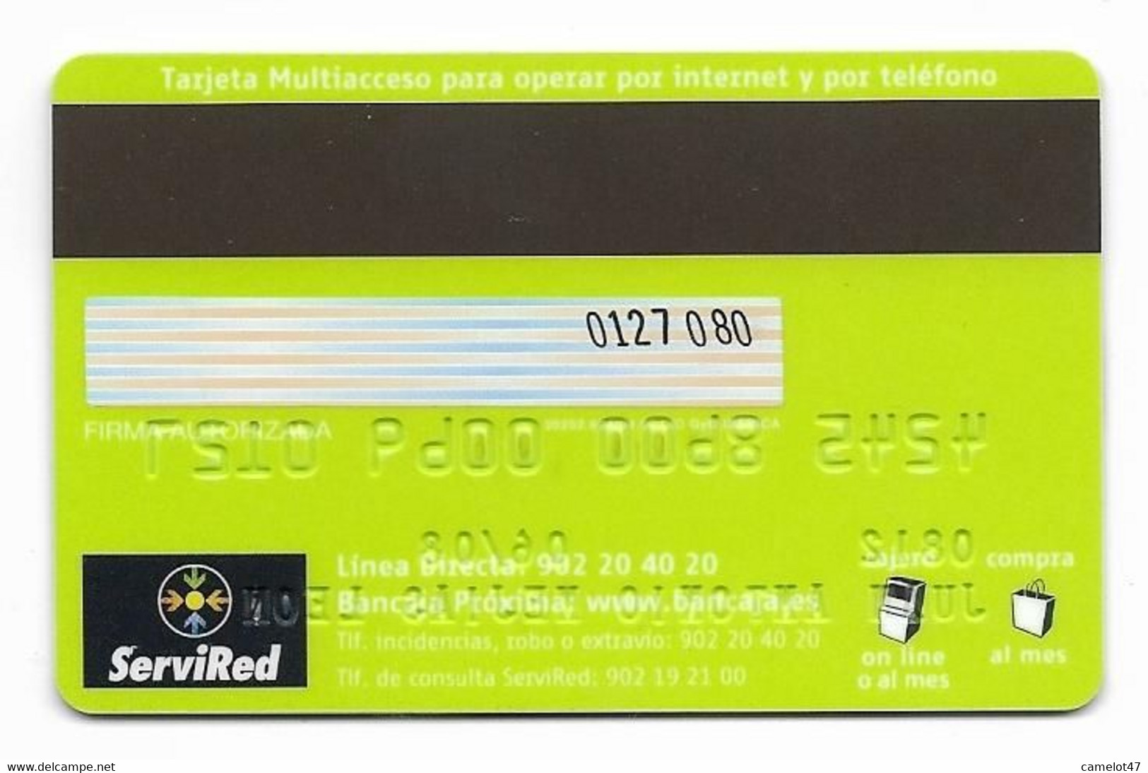 Bancaja, Spain, Magnetic Visa Credit Card, # Cc-177 - Credit Cards (Exp. Date Min. 10 Years)