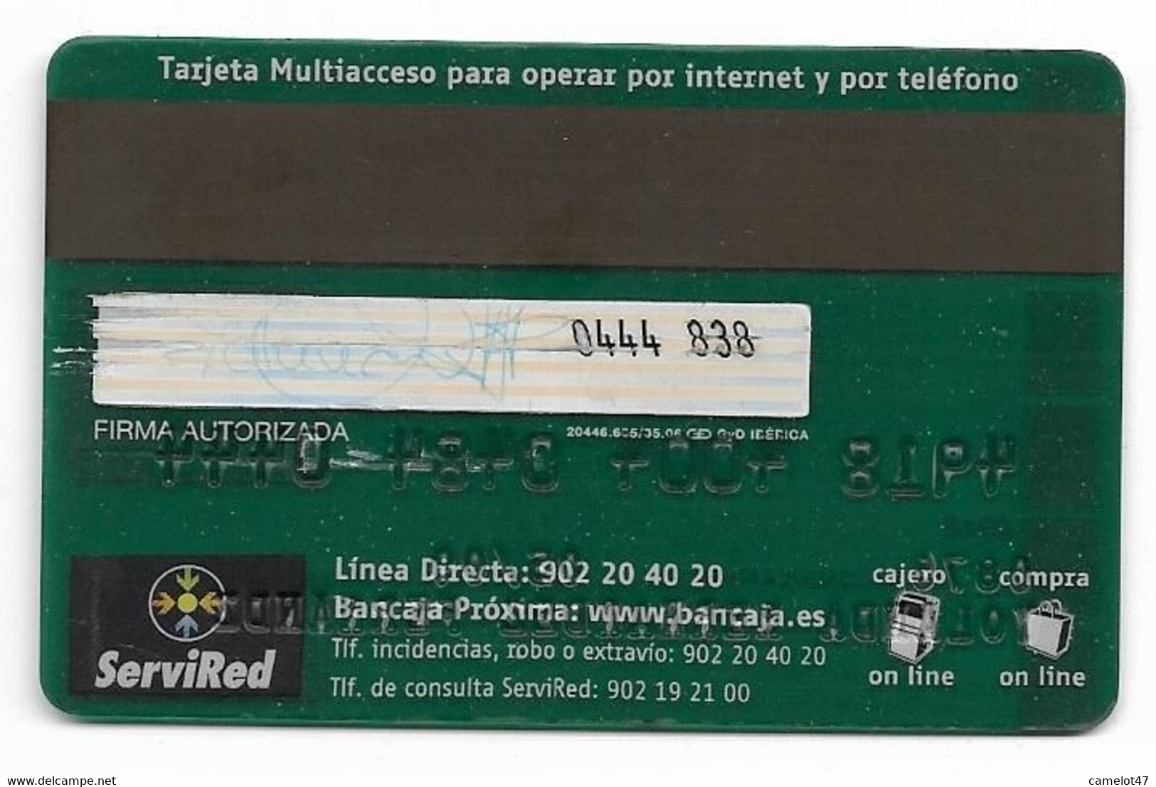 Bancaja, Spain, Magnetic Visa Credit Card, # Cc-181 - Credit Cards (Exp. Date Min. 10 Years)