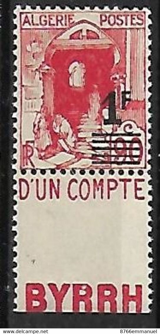 ALGERIE N°158A N** Bande Publicitaire Doublée - Unused Stamps