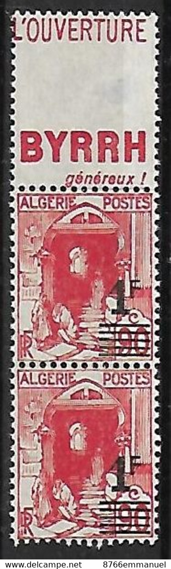 ALGERIE N°158A N** Bande Publicitaire Doublée - Unused Stamps