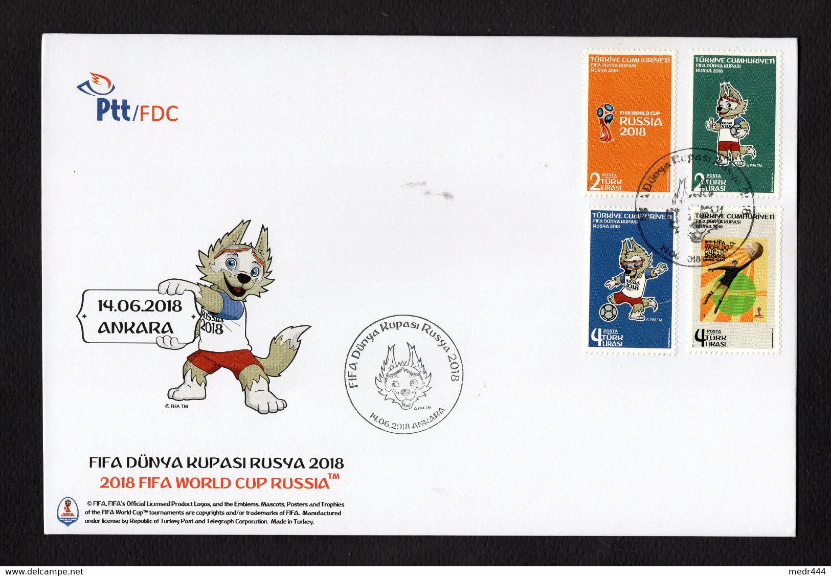 Turkey/Turquie 2018 - FIFA Football World Cup Russia 2018 - Coupe Du Monde De Football Russia 2018 - FDC - Superb*** - Covers & Documents