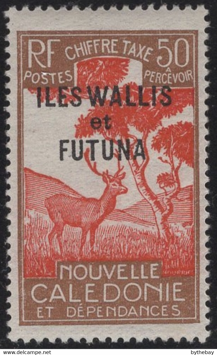 Wallis & Futuna 1930 MH Sc J19 50c Malayan Sambar - Postage Due