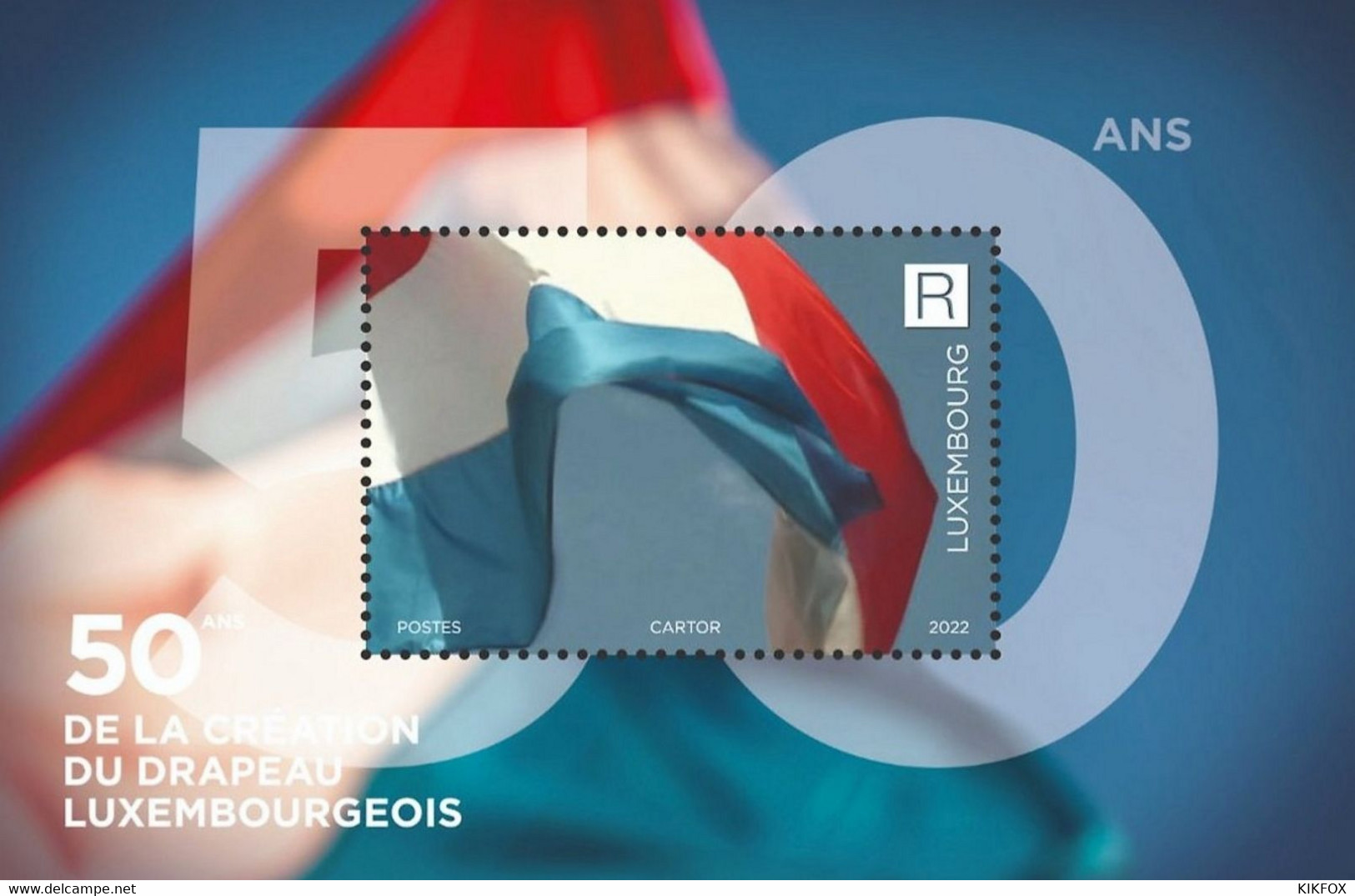 Luxembourg 2022  POSTFRISCH 04.27.22 ,50 Years Of The Luxembourg Flag -  BLOCK, Miniature Sheet - Unused Stamps