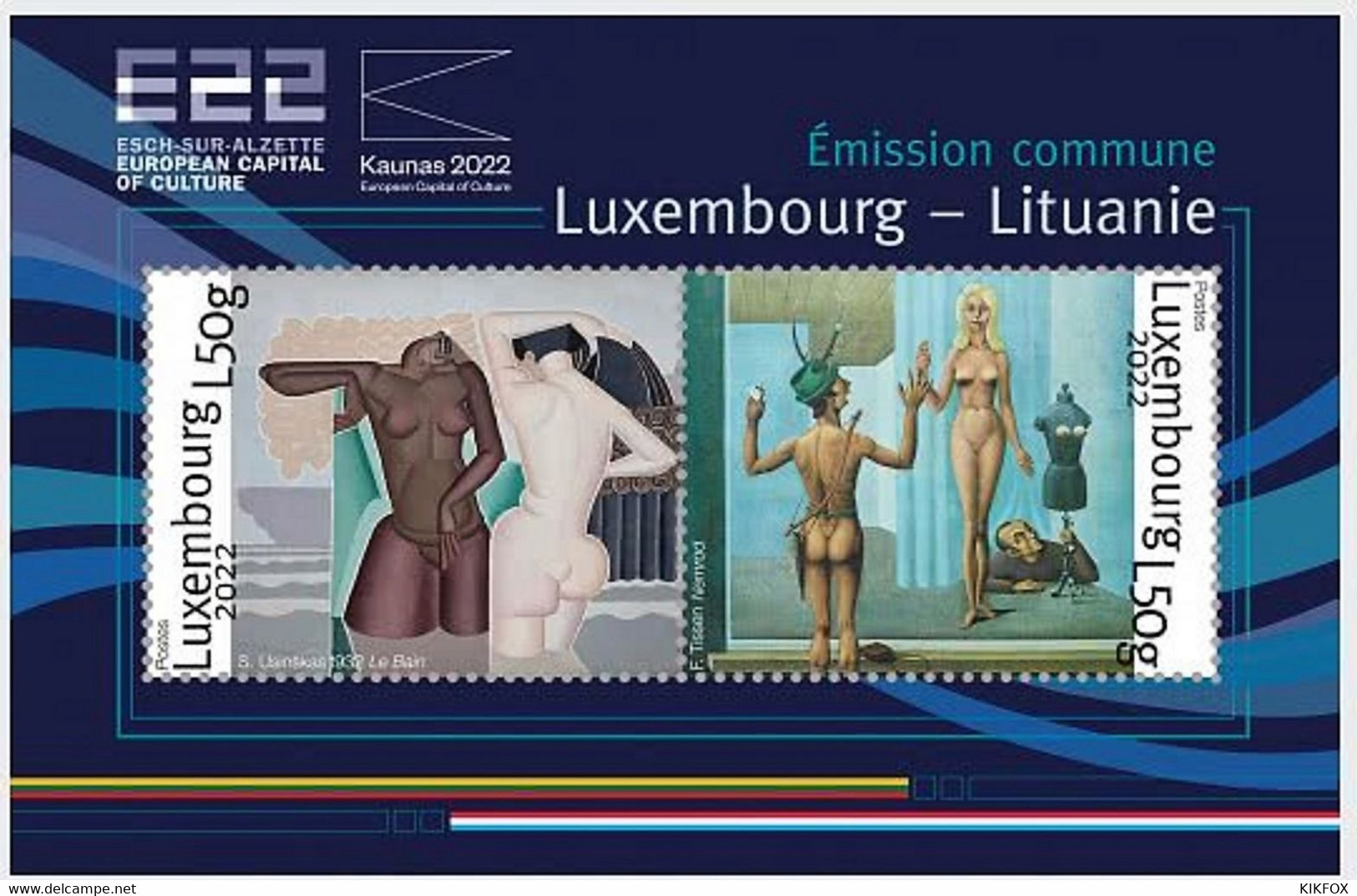 Luxembourg 2022  POSTFRISCH **  04.27.22 Esch 2022, European Capital Of Culture 2022, Emission Commun Avec Lithaunie - Unused Stamps