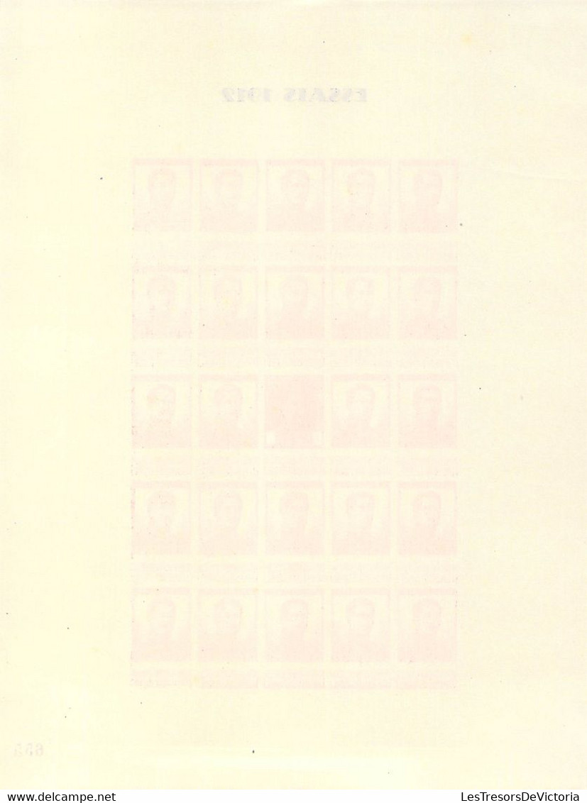 Pellens - Reimpression Privée - Essais De Couleur 1912 - 10 Feuillets De 24 Timbres - Proofs & Reprints