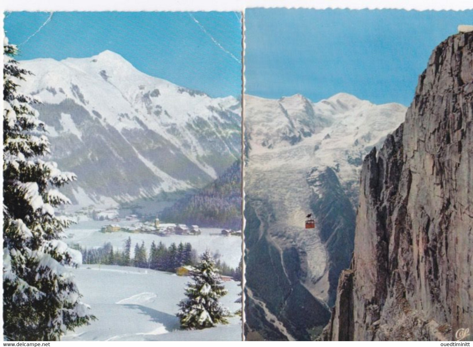 Lot De 2 Cpsm, 1 Chamonix Mont-Blanc Téléphérique Du Brévent, 2 Environs Morzine, Montriond Et La Pointe Des Nantaux - Sports D'hiver