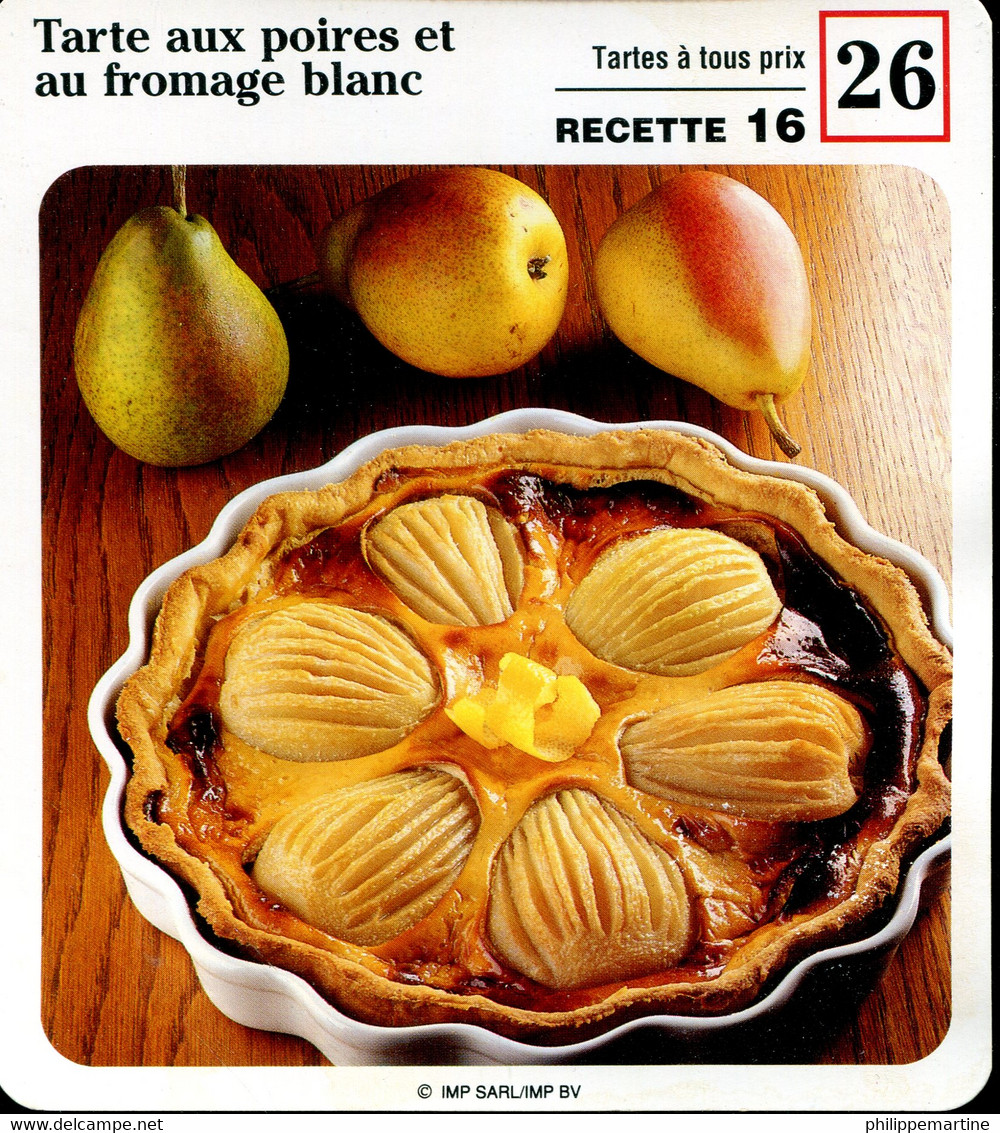 Tarte Aux Poires Et Au Fromage Blanc - Recettes De Cuisine