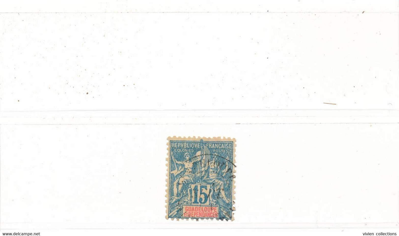 Guadeloupe Timbre Type Groupe N° 32 Oblitéré Oblitération Saint Martin (lisible) Septembre 1901 - Used Stamps