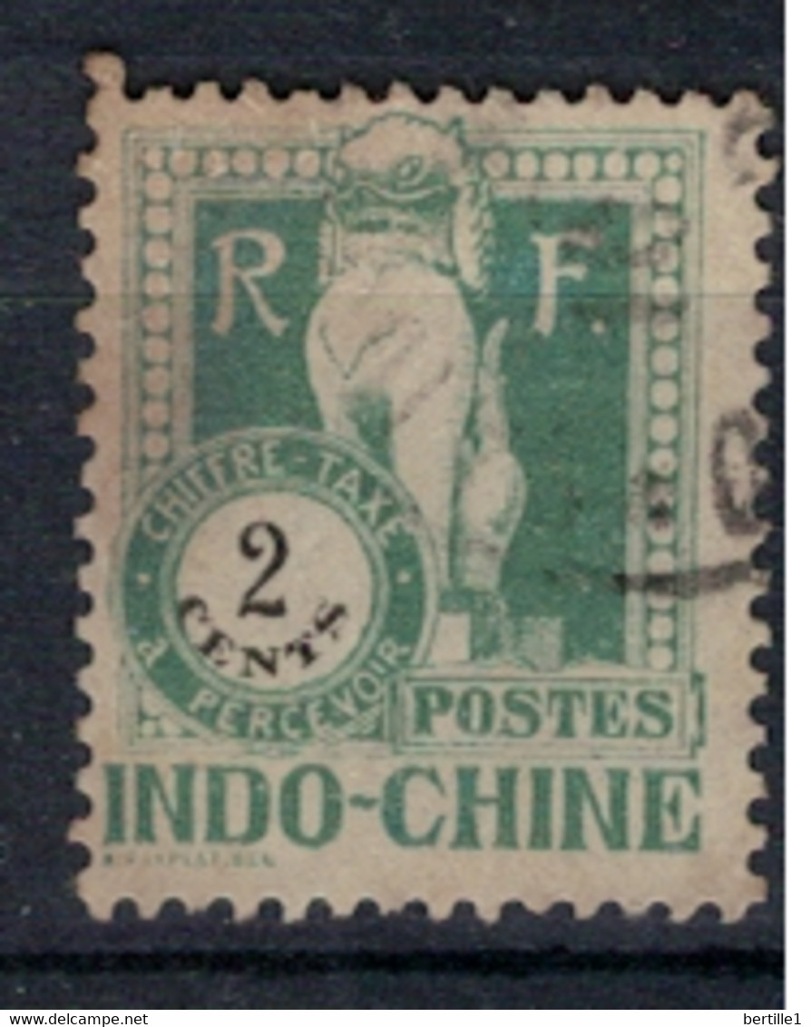 INDOCHINE     N°  YVERT :   TAXE 34 ( 10 ) OBLITERE       ( Ob   10/15 ) - Timbres-taxe