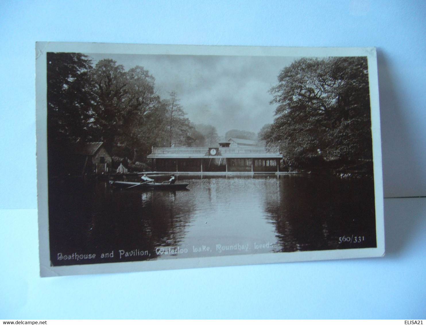 BOATHOUSE AND PAVILLON WATELOO LAKE ROUNDHAY LEEDS ROYAUME UNI ANGLETERRE YORKSHIRE CPA 1920 - Leeds