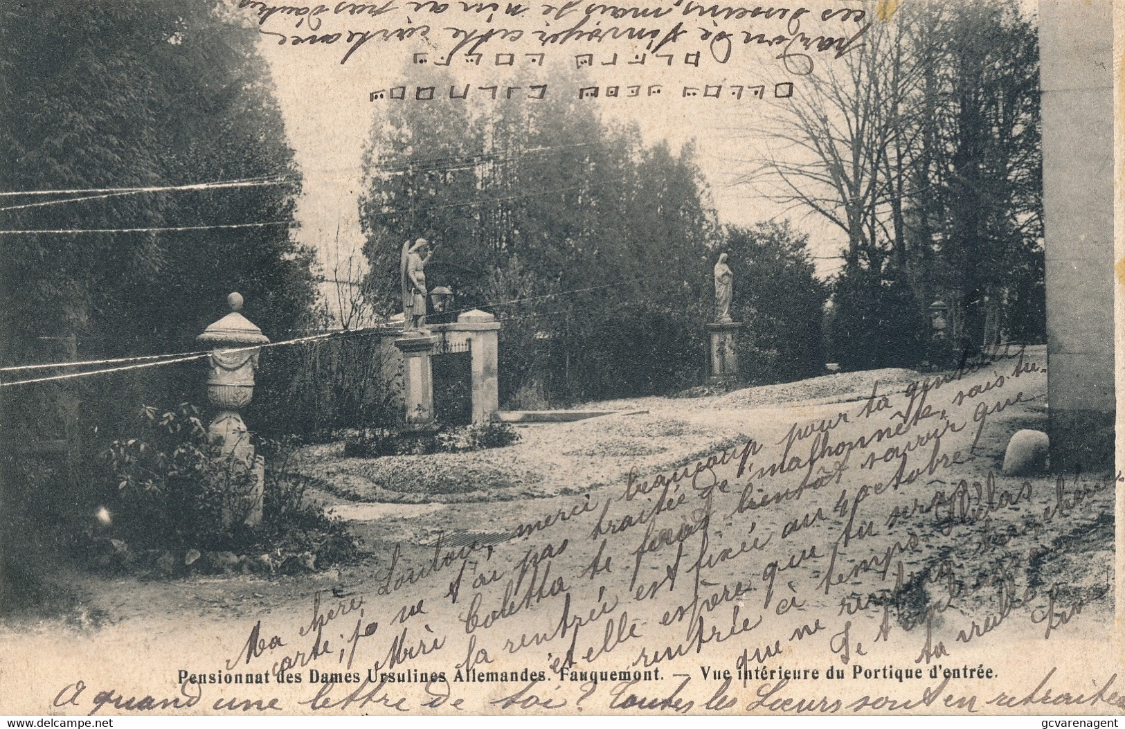 BAUFFE - PENSIONNAT DES DAMES URSULINES ALLEMANDES - VUE INTERIEURE DU PORTIQUE D'ENTREE    2 SCANS - Lens