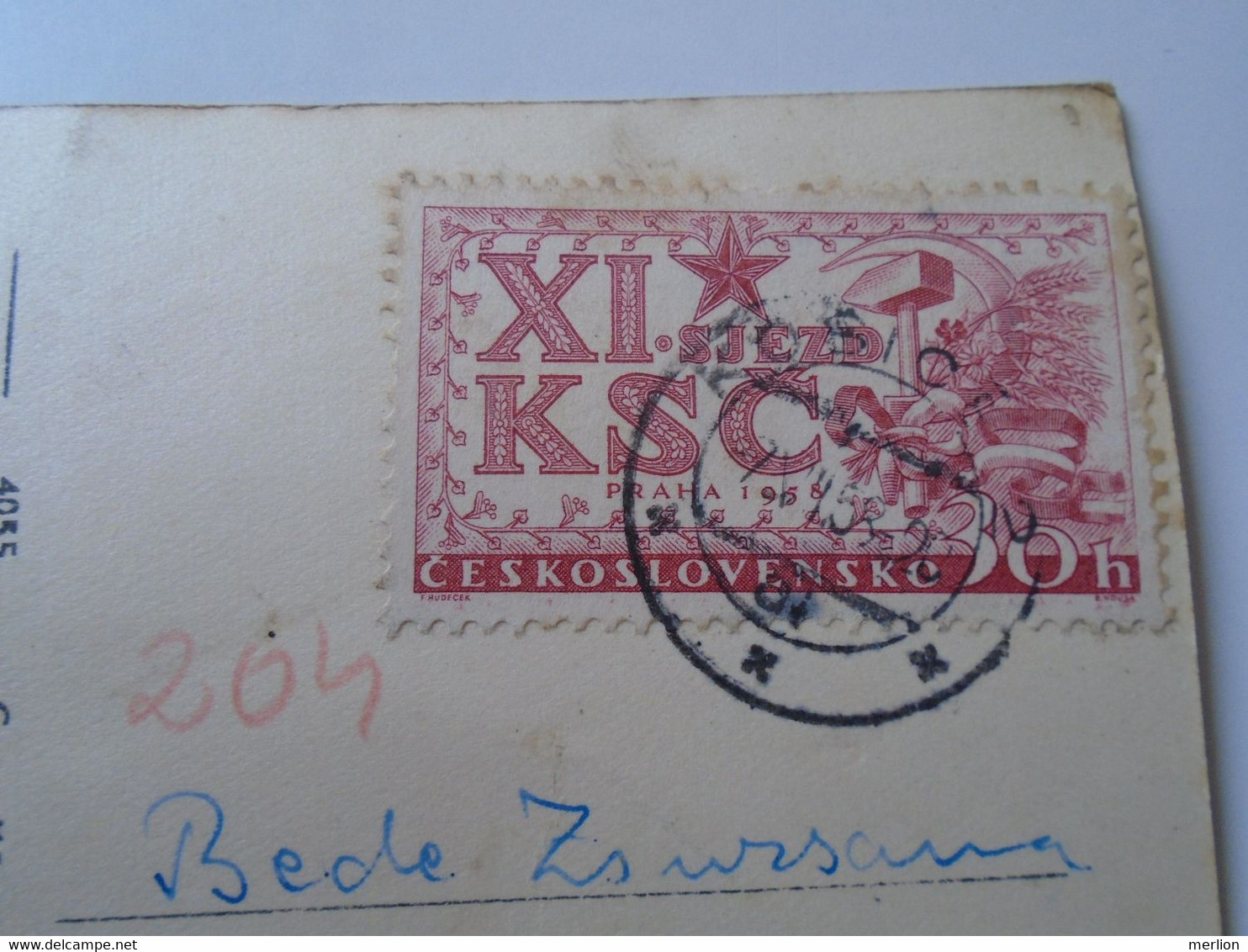 D190548  Czechoslovakia Slovakia  Stamp XI SJEZD KSC  -Kosice  1950's  Mauzóleum Krasnahorka - Other & Unclassified