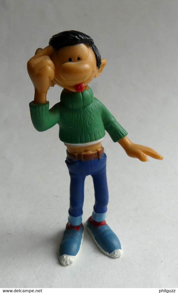 Figurine GASTON LAGAFFE à Une Idée PLASTOY 1988 - FRANQUIN 2ème Tirage Visage Couleur Du Plastique - Little Figures - Plastic